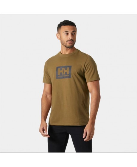 Camiseta marrón logo al tono HELLY HANSEN