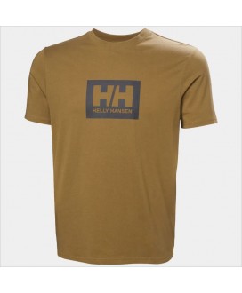 Camiseta marrón logo al tono HELLY HANSEN