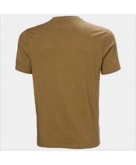 Camiseta marrón logo al tono HELLY HANSEN