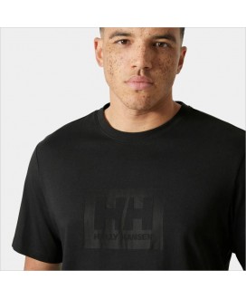 Camiseta negra logo al tono HELLY HANSEN