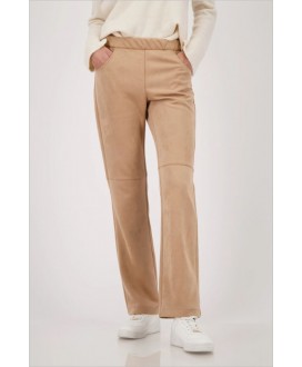 Pantalón goma cintura terciopelo coñac MONARI
