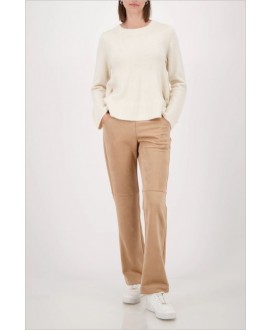 Pantalón goma cintura terciopelo coñac MONARI