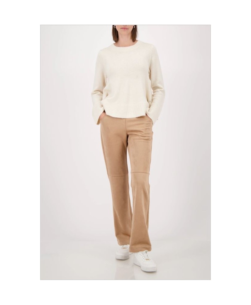 Pantalón goma cintura terciopelo coñac MONARI