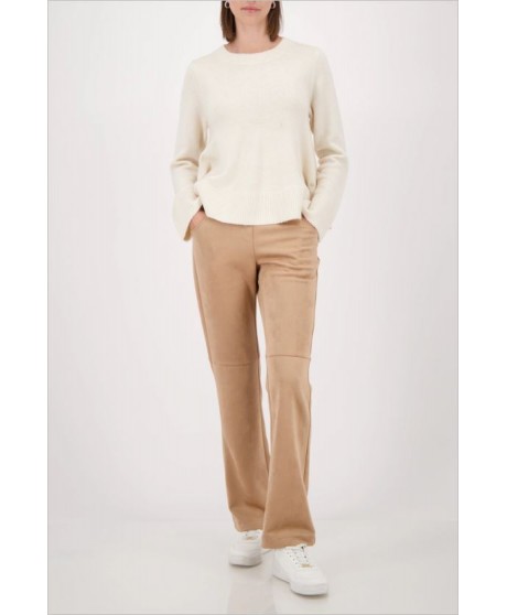 Pantalón goma cintura terciopelo coñac MONARI
