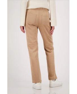 Pantalón goma cintura terciopelo coñac MONARI