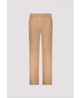 Pantalón goma cintura terciopelo coñac MONARI