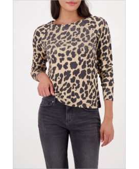 Camiseta estampado leopardo strass MONARI