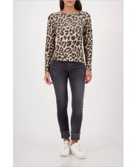 Camiseta estampado leopardo strass MONARI