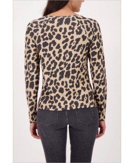 Camiseta estampado leopardo strass MONARI