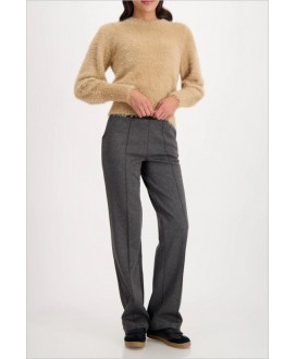 Pantalón jogger gris goma cintura letras MONARI