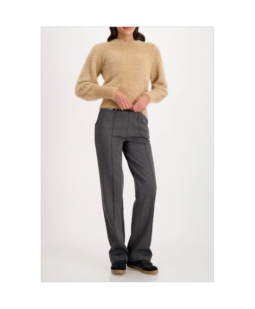 Pantalón jogger gris goma cintura letras MONARI
