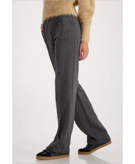 Pantalón jogger gris goma cintura letras MONARI