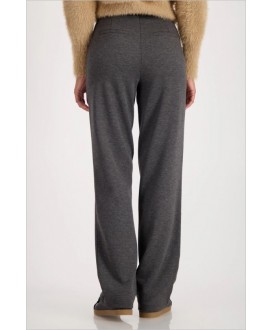 Pantalón jogger gris goma cintura letras MONARI
