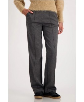 Pantalón jogger gris goma cintura letras MONARI