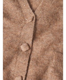 Chaqueta punto camel lentejuelas LION OF PORCHES