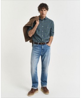 Camisa regular cuadros verde/azul GANT