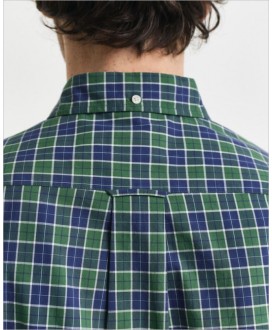 Camisa regular cuadros verde/azul GANT