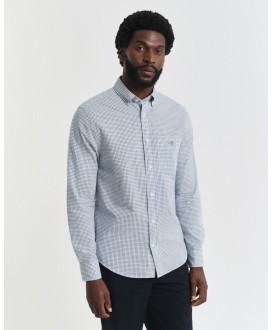 Camisa regular cuadros pequeños verde/azul GANT