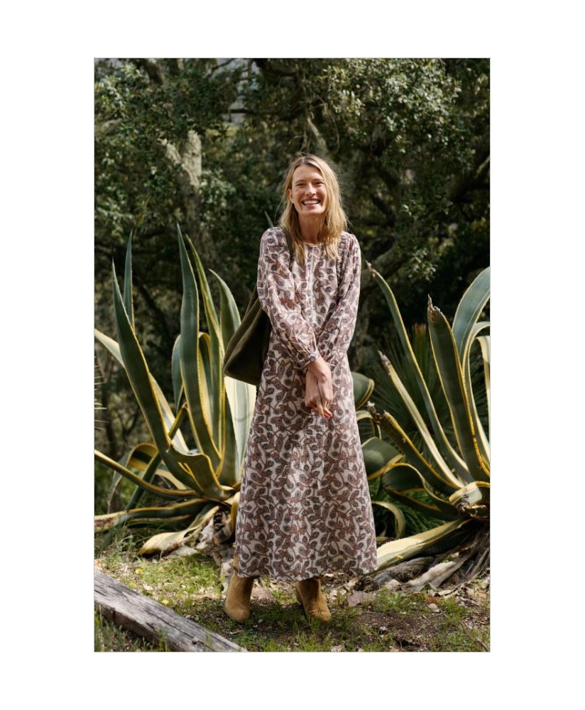 Vestido estampado beige INDI&COLD