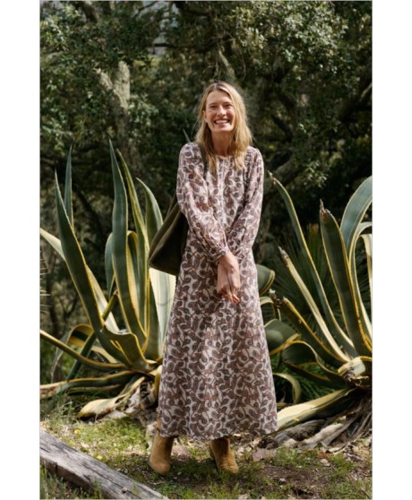 Vestido estampado beige INDI&COLD