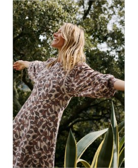 Vestido estampado beige INDI&COLD
