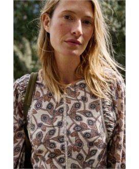 Vestido estampado beige INDI&COLD