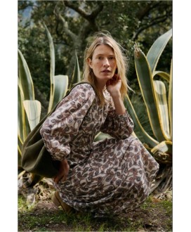 Vestido estampado beige INDI&COLD