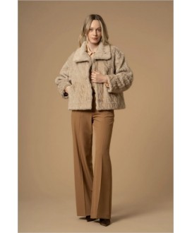 Chaqueta ecopiel fantasía trenza KOCCA