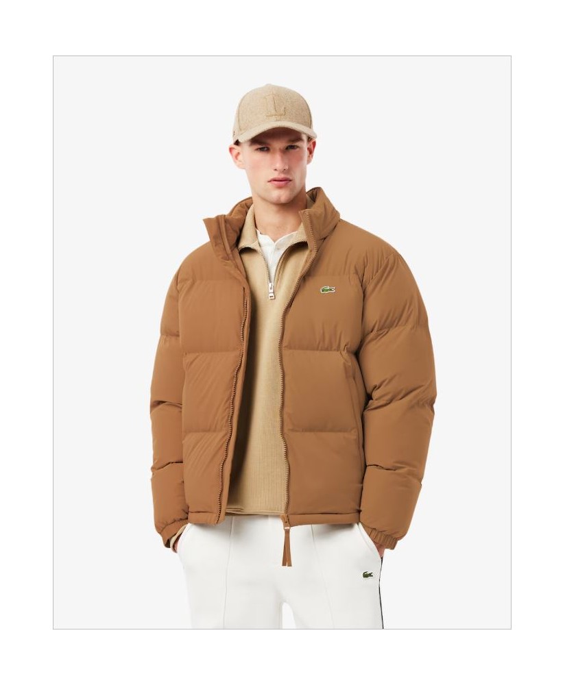 Parka acolchada camel capucha hidrófuga LACOSTE