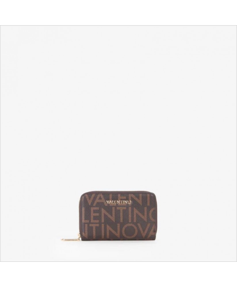 Billetera mediana logo marrón M VALENTINO