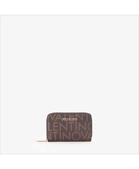 Billetera mediana logo marrón M VALENTINO
