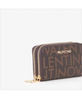 Billetera mediana logo marrón M VALENTINO