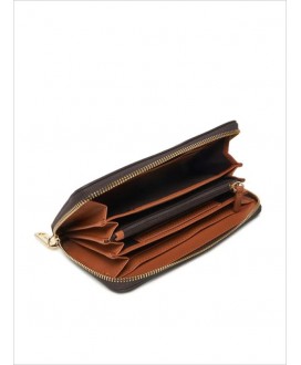 Billetera logo cremallera marrón M VALENTINO
