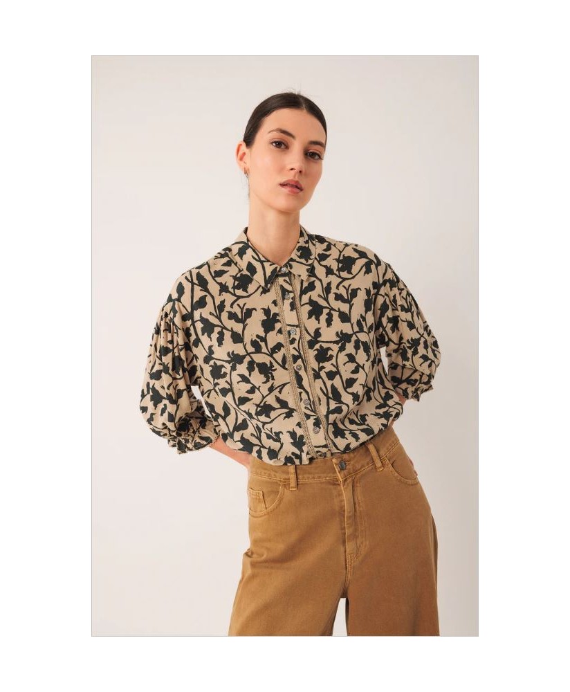 Camisa estampado beige INDI&COLD