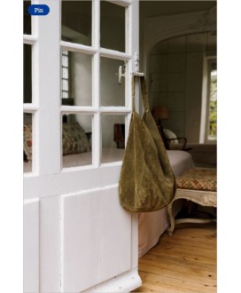 Bolso tote asa de mano/hombro serraje caqui INDI&COLD