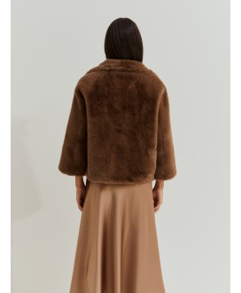 Chaquetón corto pelo marrón LION OF PORCHES