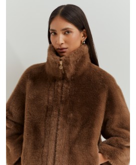 Chaquetón corto pelo marrón LION OF PORCHES