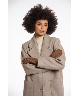 Guantes marrón parte superior piel sintética RINO&PELLE