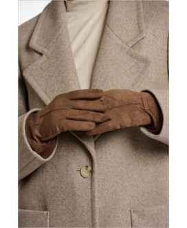 Guantes marrón parte superior piel sintética RINO&PELLE