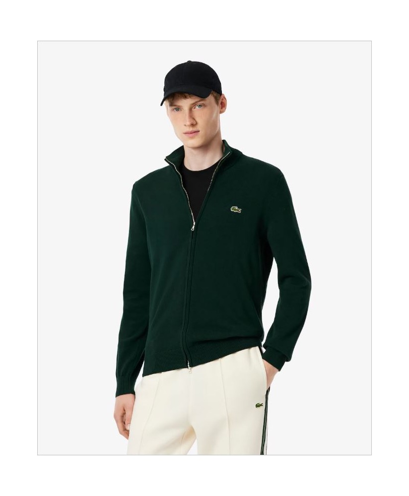 Chaqueta verde cremallera LACOSTE