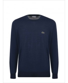 Jersey cuello redondo azul LACOSTE
