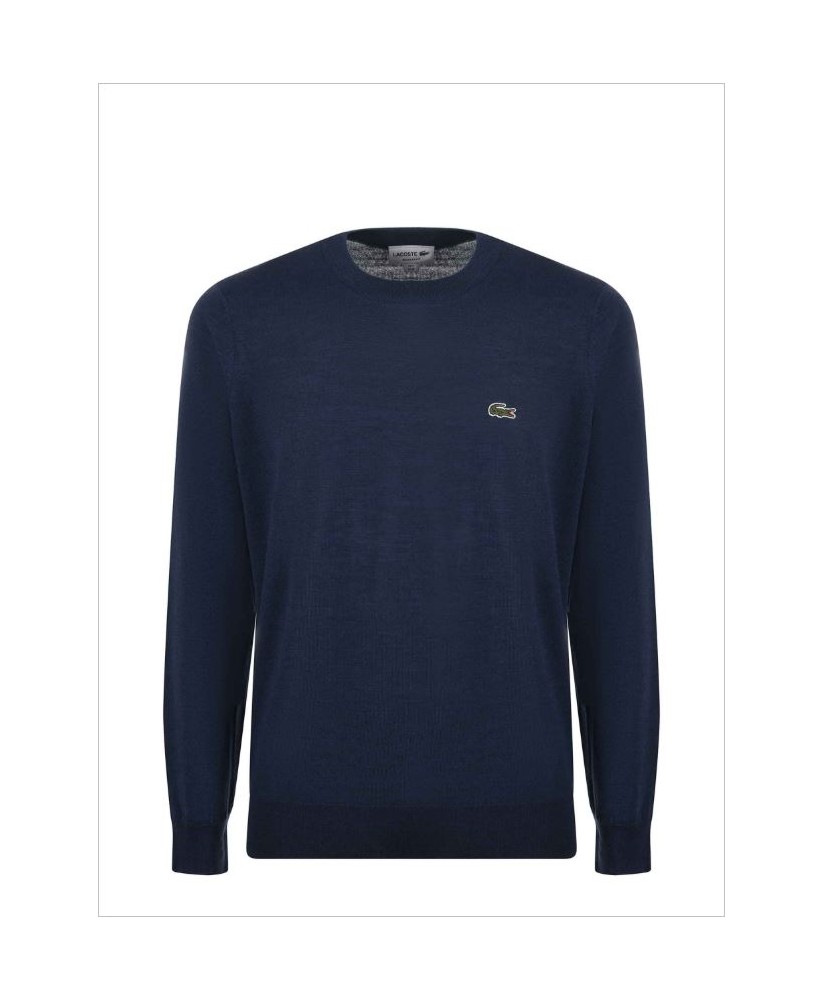 Jersey cuello redondo azul LACOSTE