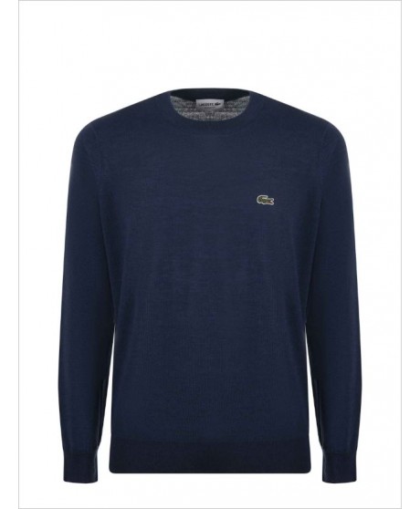 Jersey cuello redondo azul LACOSTE
