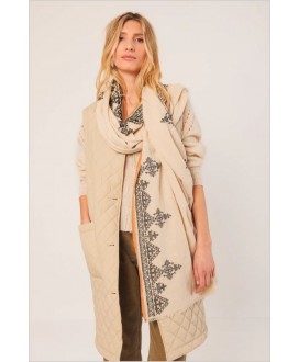 Fular crudo bordado INDI&COLD