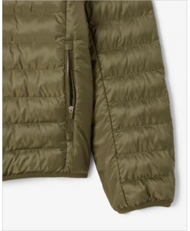 Plumífero verde capucha LACOSTE