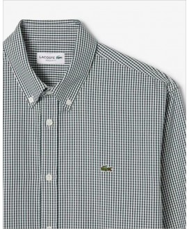Camisa cuadro vichy verde LACOSTE