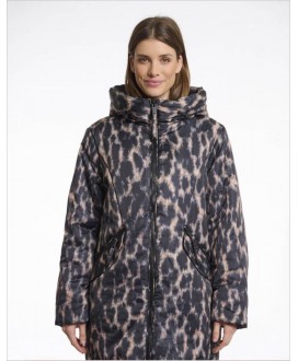 Parka mancha negra/camel capucha RINO&PELLE