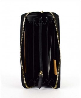 Billetera cremallera negra West Re M VALENTINO