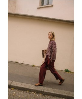 Blusón estampado hojas...