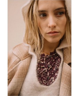 Blusón estampado hojas granate INDI&COLD